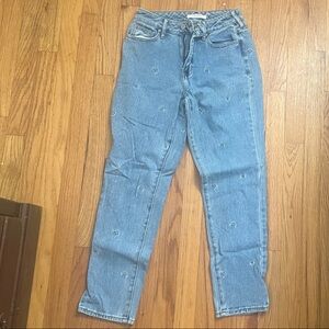 PacSun Light Blue Embroidered Women Jeans